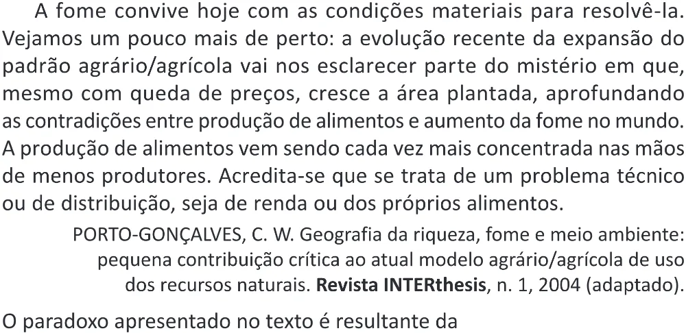 Trecho original com figura, tabela ou fórmula da questão 60 do ENEM 2025 - 1º Dia – Caderno 9 – Laranja (Braile e ledor) – Reaplicação - (Superampliada).