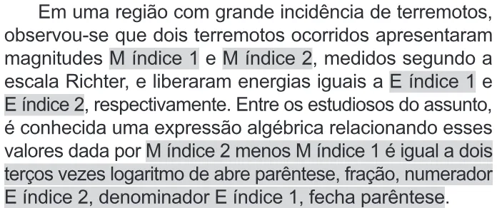 Trecho original com figura, tabela ou fórmula da questão 172 do ENEM 2024 - 2º Dia – Caderno 11 – Laranja (braile e ledor) – Aplicação Regular.
