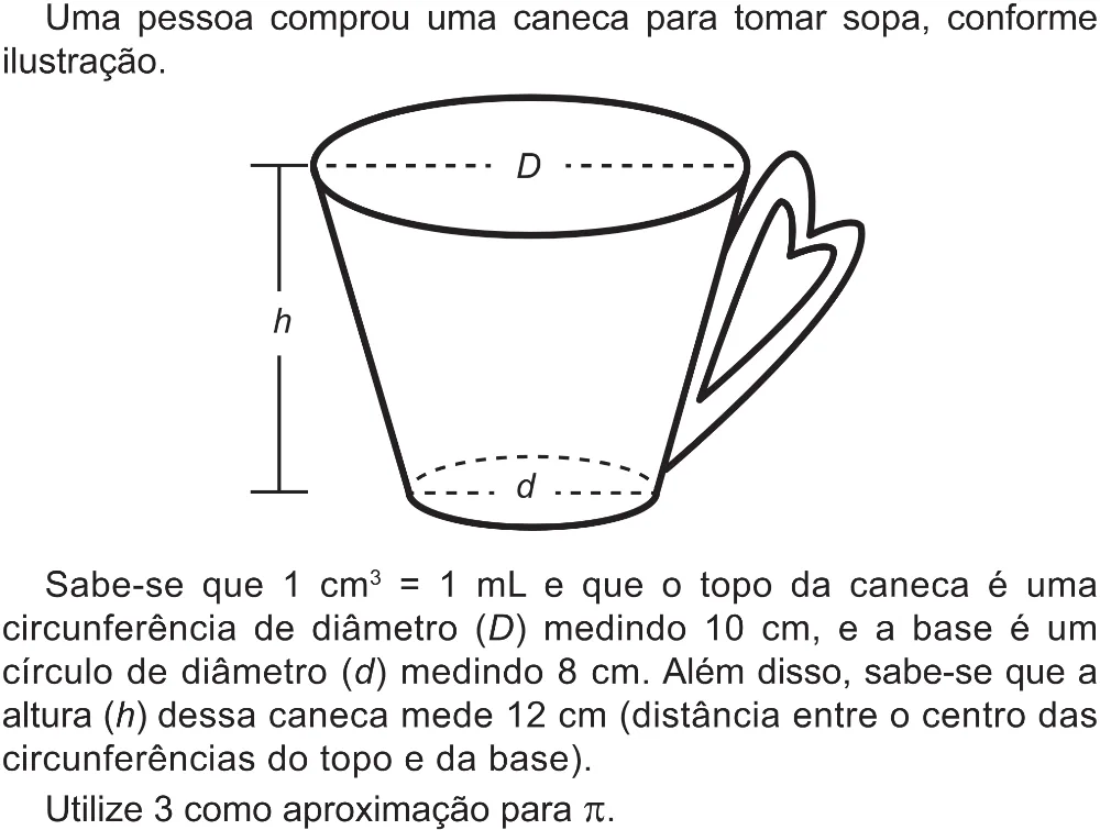 Trecho original com figura, tabela ou fórmula da questão 147 do ENEM 2021 - 2º Dia – Caderno 5 – Amarelo (Superampliada) – Aplicação Regular.