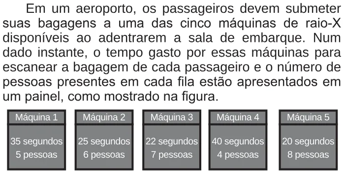 Trecho original com figura, tabela ou fórmula da questão 153 do ENEM 2018 - 2º Dia - Caderno 5 - Amarelo – Aplicação regular.