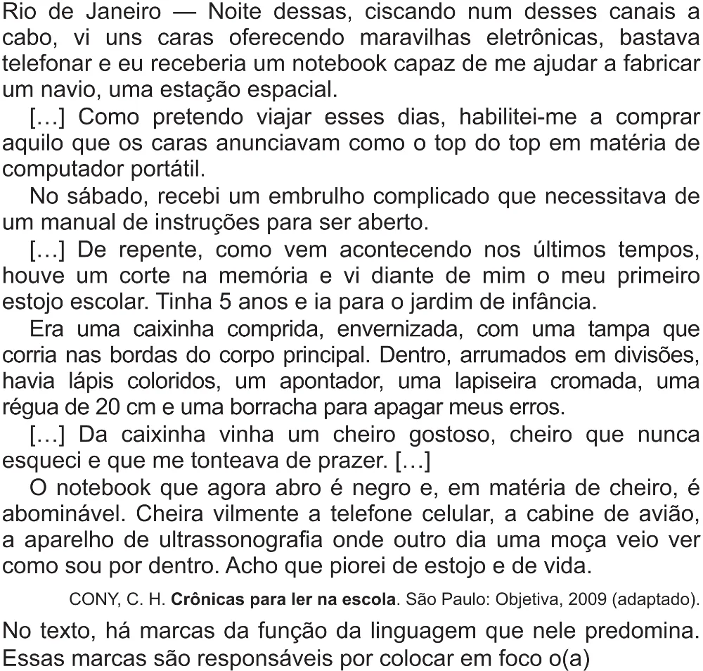 Trecho original com figura, tabela ou fórmula da questão 14 do ENEM 2021 - 1º Dia – Caderno 2 – Amarelo (Superampliada) – Aplicação Regular.