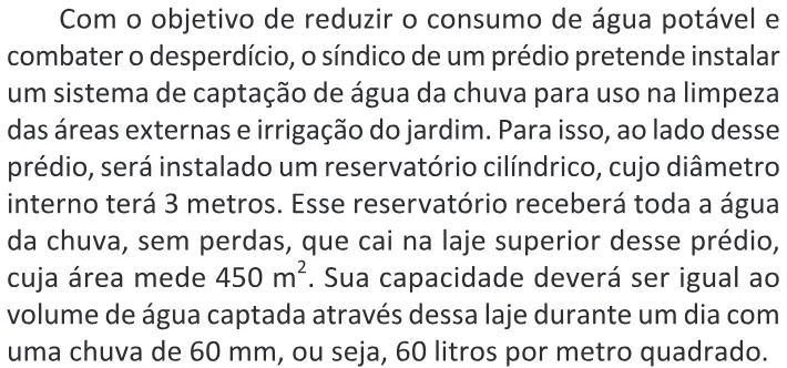 Trecho original com figura, tabela ou fórmula da questão 159 do ENEM 2025 - 2º Dia – Caderno 8 – Verde – Reaplicação.