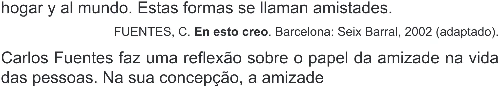 Trecho original com figura, tabela ou fórmula da questão 2 (espanhol) do ENEM 2022 - 1º Dia – Caderno 3 – Branco (Superampliada) – Reaplicação/PPL.