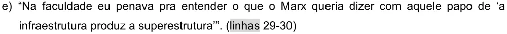 Alternativa E da questão 8 do ENEM 2025 - 1º Dia – Caderno 9 – Laranja (Braile e ledor) – Aplicação Regular - Leitor de tela (NVDA) - Belém, Ananindeua e Marituba.