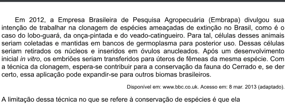Trecho original com figura, tabela ou fórmula da questão 119 do ENEM 2020 - 2º Dia - Caderno 8 – Rosa – Aplicação digital.
