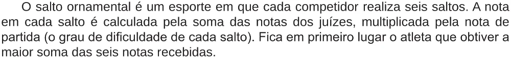 Trecho original com figura, tabela ou fórmula da questão 173 do ENEM 2018 - 2º Dia - Caderno 5 – Amarelo (Ampliada) – Aplicação regular.