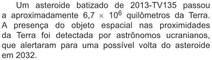 Trecho original com figura, tabela ou fórmula da questão 161 do ENEM 2019 - 2º Dia – Caderno 8 – Rosa – Reaplicação/PPL.