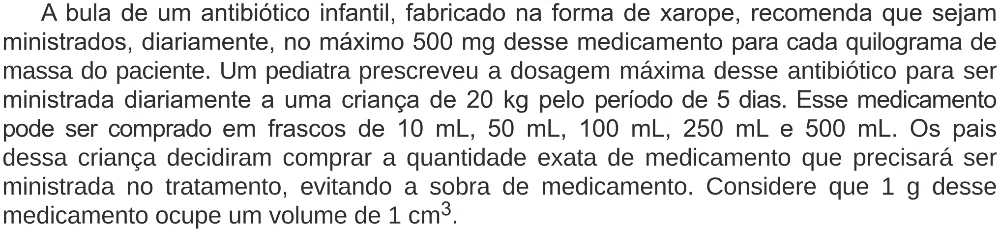 Trecho original com figura, tabela ou fórmula da questão 165 do ENEM 2019 - 2º Dia – Caderno 6 – Cinza (Ampliada) – Aplicação Regular.