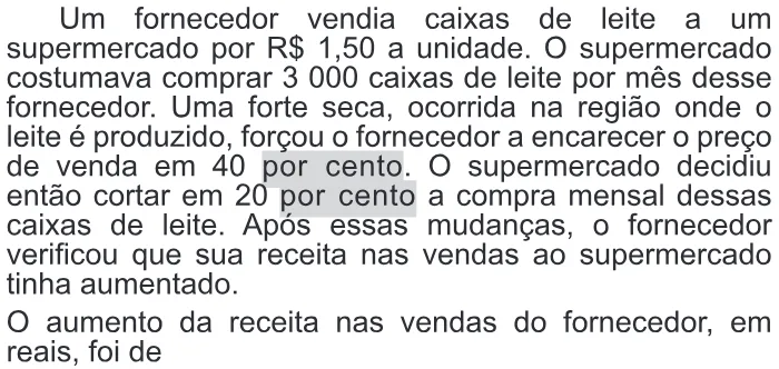 Trecho original com figura, tabela ou fórmula da questão 141 do ENEM 2015 - 2º Dia - Caderno 14 - Cinza – Reaplicação/PPL - Ledor.