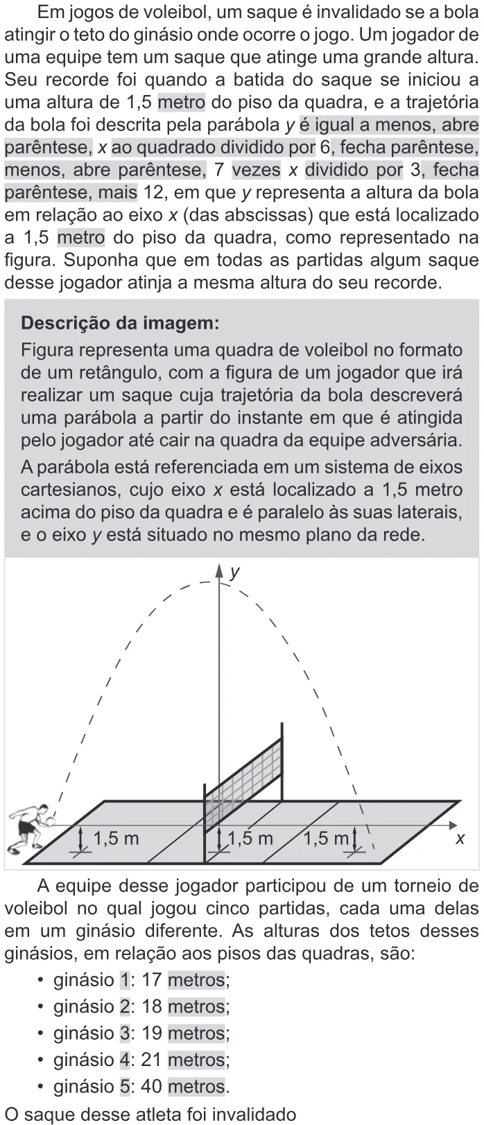 Trecho original com figura, tabela ou fórmula da questão 168 do ENEM 2022 - 2º Dia – Caderno 11 – Laranja (braile e ledor) – Aplicação Regular.