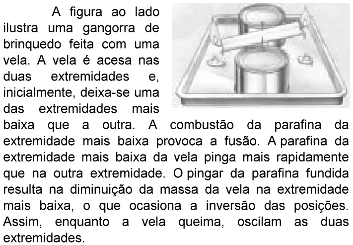 Trecho original com figura, tabela ou fórmula da questão 58 do ENEM 2006 - Caderno Amarelo.