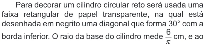 Trecho original com figura, tabela ou fórmula da questão 145 do ENEM 2018 - 2º Dia - Caderno 6 - Cinza – Aplicação regular.