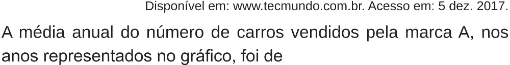 Trecho original com figura, tabela ou fórmula da questão 147 do ENEM 2018 - 2º Dia - Caderno 5 – Amarelo (Superampliada) – Aplicação regular.