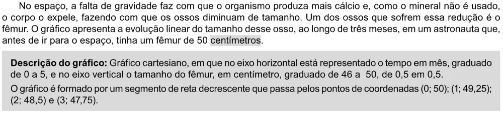 Trecho original com figura, tabela ou fórmula da questão 160 do ENEM 2023 - 2º Dia – Caderno 11 – Laranja (braile e ledor) – Reaplicação/PPL.