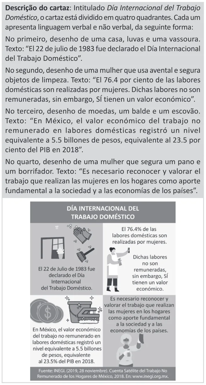 Trecho original com figura, tabela ou fórmula da questão 4 (espanhol) do ENEM 2025 - 1º Dia – Caderno 9 – Laranja (Braile e ledor) – Reaplicação - (Ledor).