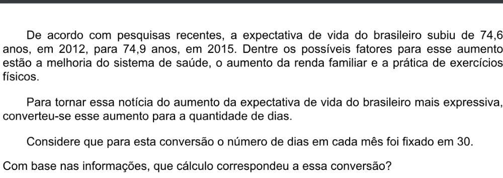 Trecho original com figura, tabela ou fórmula da questão 166 do ENEM 2020 - 2º Dia - Caderno 5 – Amarelo – Aplicação digital.