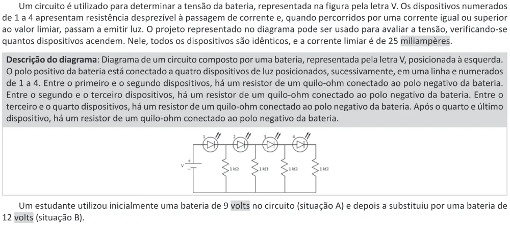 Trecho original com figura, tabela ou fórmula da questão 120 do ENEM 2025 - 2º Dia – Caderno 11 – Laranja (Braile e ledor) – Aplicação Regular - (Ledor) - Belém, Ananindeua e Marituba.