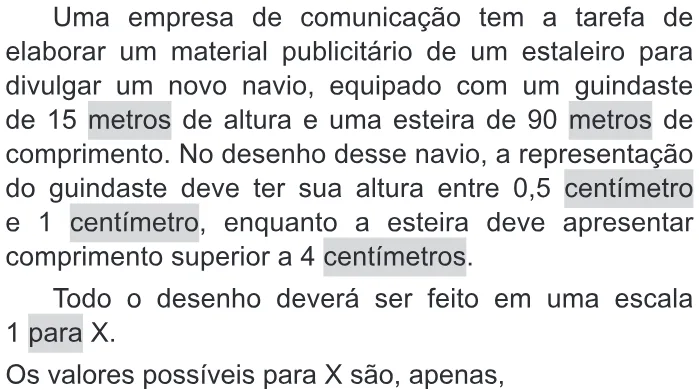 Trecho original com figura, tabela ou fórmula da questão 144 do ENEM 2018 - 2º Dia - Caderno 11 – Laranja (Braile e ledor) – Aplicação regular.