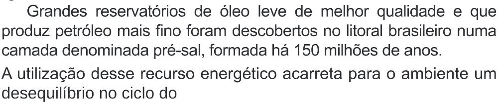 Trecho original com figura, tabela ou fórmula da questão 118 do ENEM 2020 - 2º Dia - Caderno 8 – Rosa (Superampliada) – Aplicação Regular.