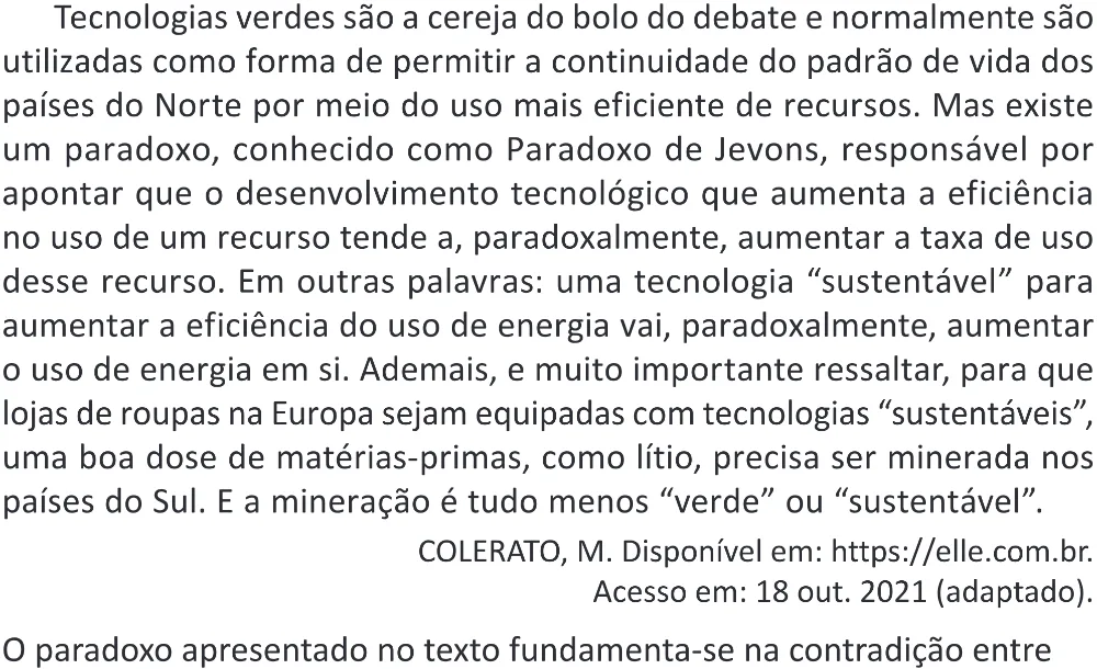 Trecho original com figura, tabela ou fórmula da questão 73 do ENEM 2025 - 1º Dia – Caderno 9 – Laranja (Braile e ledor) – Aplicação Regular - (Superampliada) - Belém, Ananindeua e Marituba.