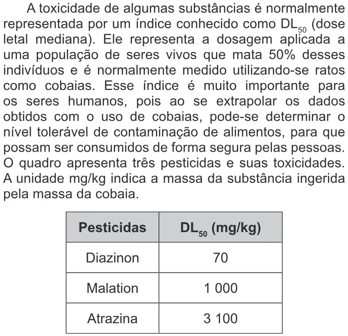 Trecho original com figura, tabela ou fórmula da questão 117 do ENEM 2017 - 2º Dia - Caderno 6 - Cinza – Aplicação regular.