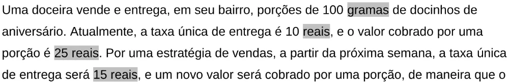 Trecho original com figura, tabela ou fórmula da questão 158 do ENEM 2024 - 2º Dia – Caderno 11 – Laranja (braile e ledor) – Aplicação Regular - Leitor de tela (NVDA).