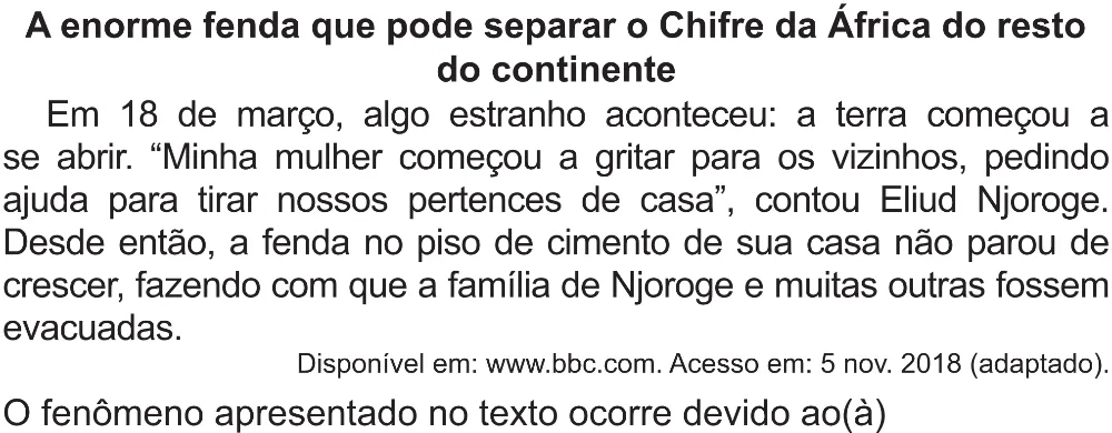 Trecho original com figura, tabela ou fórmula da questão 78 do ENEM 2021 - 1º Dia – Caderno 2 – Amarelo (Superampliada) – Reaplicação/PPL/Segunda Oportunidade.