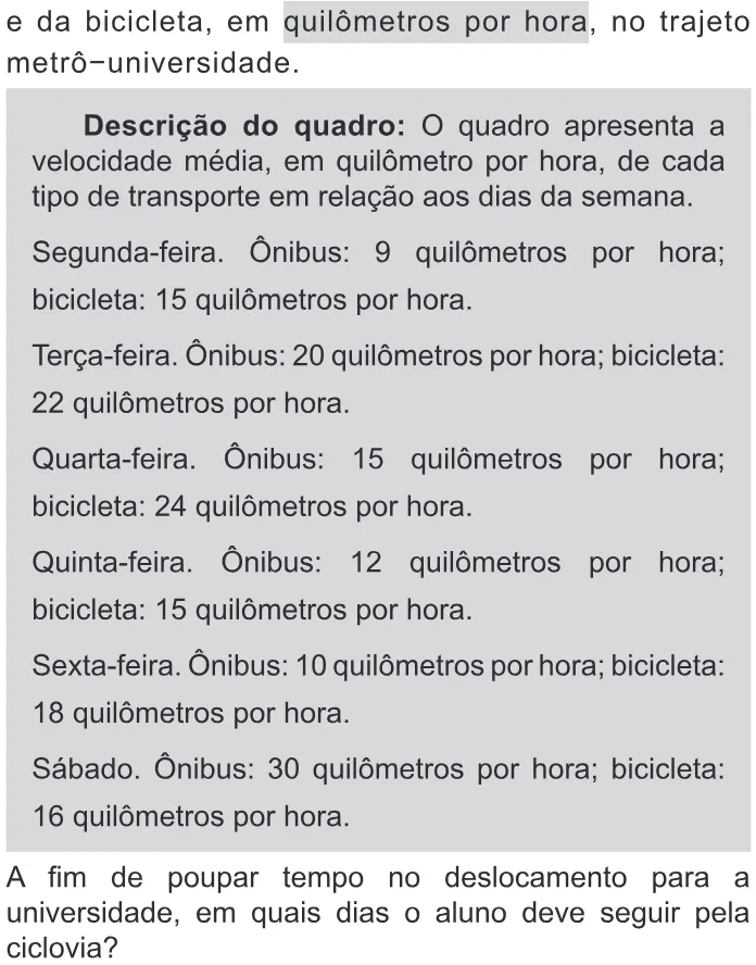 Trecho original com figura, tabela ou fórmula da questão 170 do ENEM 2020 - 2º Dia - Caderno 11 – Laranja (braile e ledor) – Aplicação Regular.