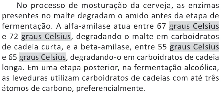 Trecho original com figura, tabela ou fórmula da questão 109 do ENEM 2025 - 2º Dia – Caderno 11 – Laranja (Braile e ledor) – Reaplicação - (Ledor).