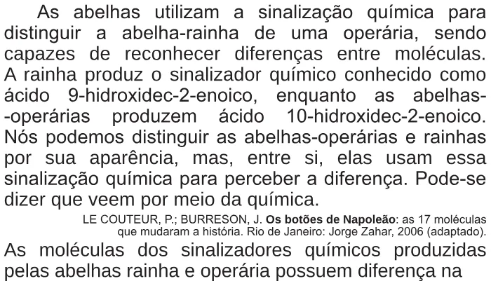 Trecho original com figura, tabela ou fórmula da questão 101 do ENEM 2018 - 2º Dia - Caderno 5 - Amarelo – Aplicação regular.