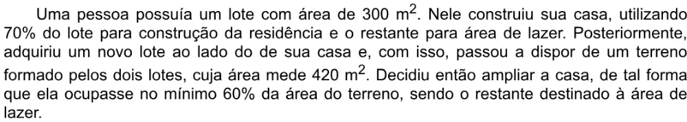 Trecho original com figura, tabela ou fórmula da questão 148 do ENEM 2020 - 2º Dia - Caderno 7 – Azul – Aplicação digital.