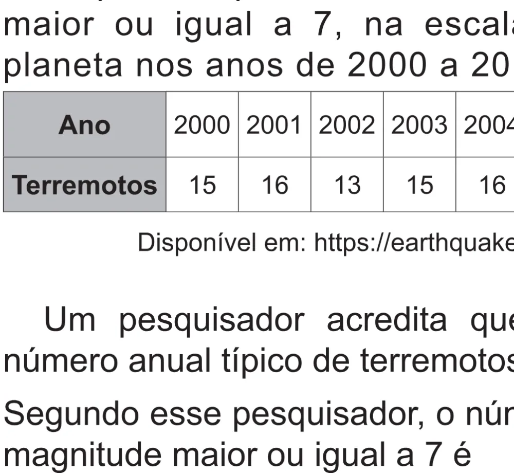 Trecho original com figura, tabela ou fórmula da questão 169 do ENEM 2021 - 2º Dia – Caderno 5 – Amarelo (Superampliada) – Aplicação Regular.