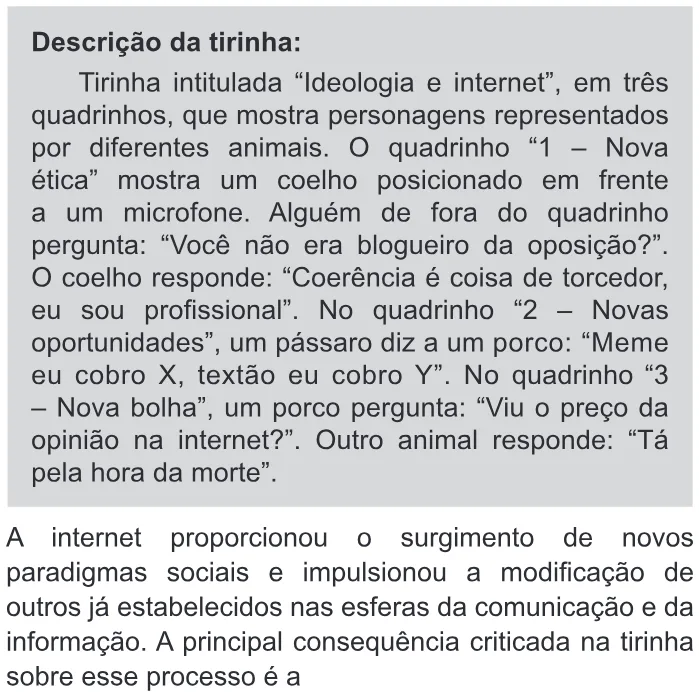 Trecho original com figura, tabela ou fórmula da questão 19 do ENEM 2018 - 1º Dia - Caderno 9 – Laranja (Braile e Ledor) – Aplicação regular.