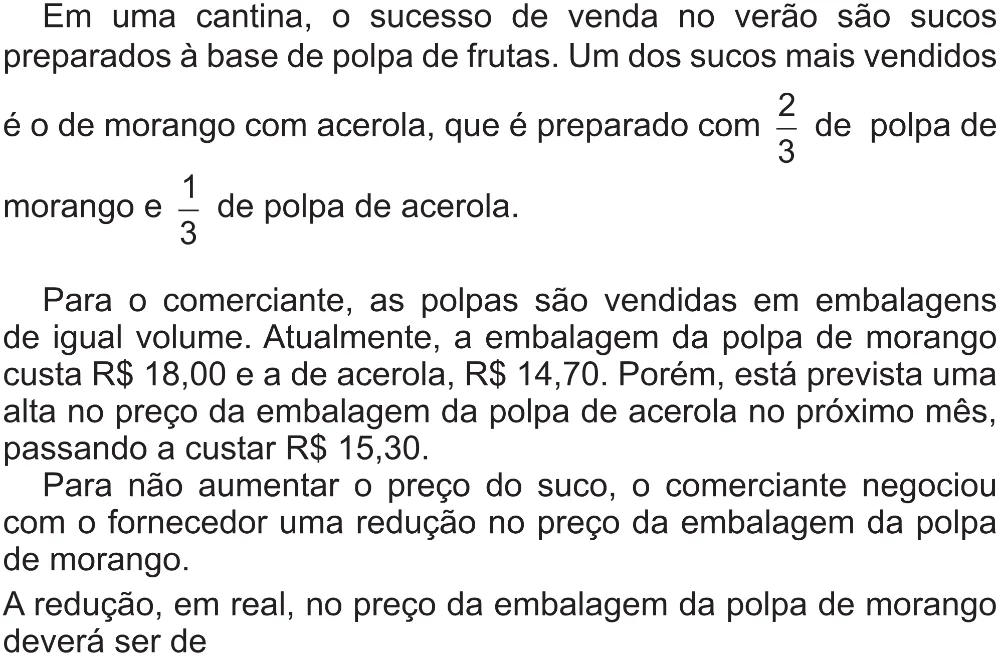 Trecho original com figura, tabela ou fórmula da questão 138 do ENEM 2017 - 2º Dia - Caderno 5 – Amarelo (Superampliada) – Aplicação regular.