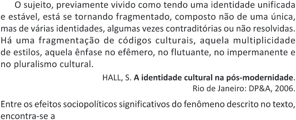 Trecho original com figura, tabela ou fórmula da questão 69 do ENEM 2025 - 1º Dia – Caderno 9 – Laranja (Braile e ledor) – Aplicação Regular - (Superampliada) - Belém, Ananindeua e Marituba.