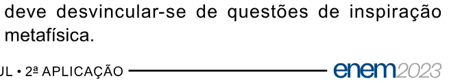Alternativa E da questão 45 do ENEM 2023 - 1º Dia – Caderno 1 – Azul – Reaplicação/PPL.