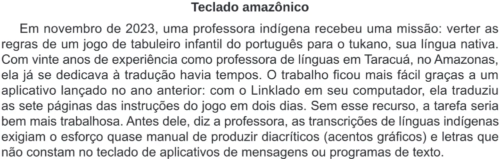 Trecho original com figura, tabela ou fórmula da questão 19 do ENEM 2024 - 1º Dia – Caderno 10 – Roxo (Libras) – Aplicação Regular - (Ampliada).