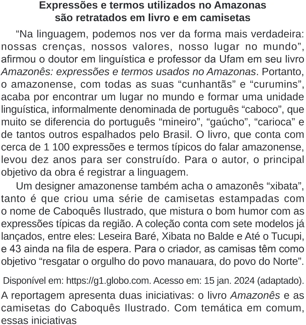 Trecho original com figura, tabela ou fórmula da questão 40 do ENEM 2024 - 1º Dia – Caderno 4 – Verde – Aplicação Regular - (Superampliada).