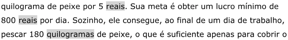 Trecho original com figura, tabela ou fórmula da questão 160 do ENEM 2023 - 2º Dia – Caderno 11 – Laranja (braile e ledor) – Aplicação Regular - Caderno 11 – Laranja – Leitor de tela (NVDA) - Matemática e suas Tecnologias.