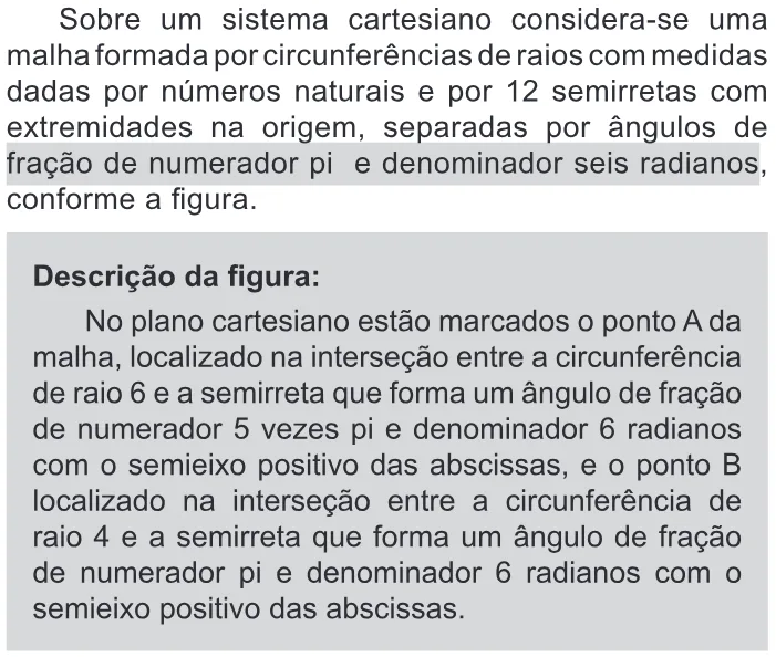 Trecho original com figura, tabela ou fórmula da questão 157 do ENEM 2018 - 2º Dia - Caderno 11 – Laranja (Braile e ledor) – Aplicação regular.
