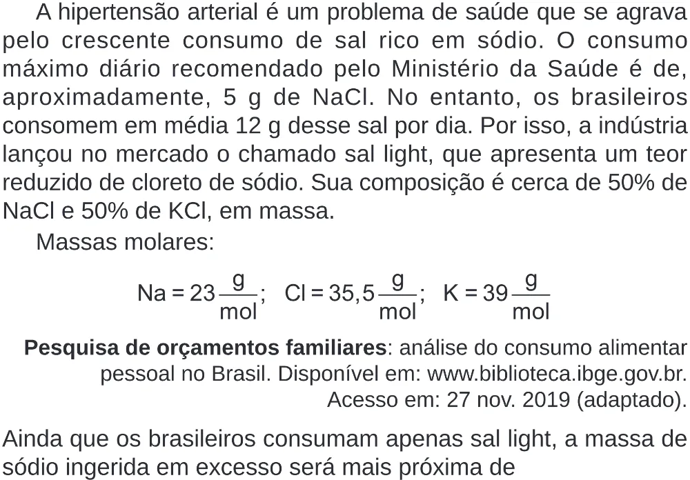 Trecho original com figura, tabela ou fórmula da questão 122 do ENEM 2024 - 2º Dia – Caderno 8 – Verde (Superampliada) – Reaplicação/PPL.