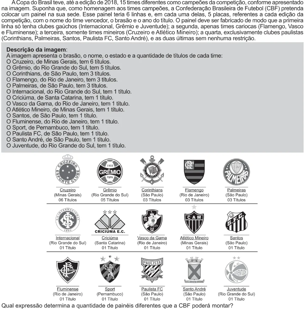 Trecho original com figura, tabela ou fórmula da questão 178 do ENEM 2021 - 2º Dia – Caderno 11 – Laranja (braile e ledor) – Aplicação Regular.