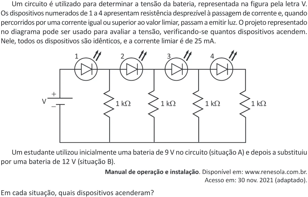 Trecho original com figura, tabela ou fórmula da questão 120 do ENEM 2025 - 2º Dia – Caderno 11 – Laranja (Braile e ledor) – Aplicação Regular - (Ampliada) - Belém, Ananindeua e Marituba.