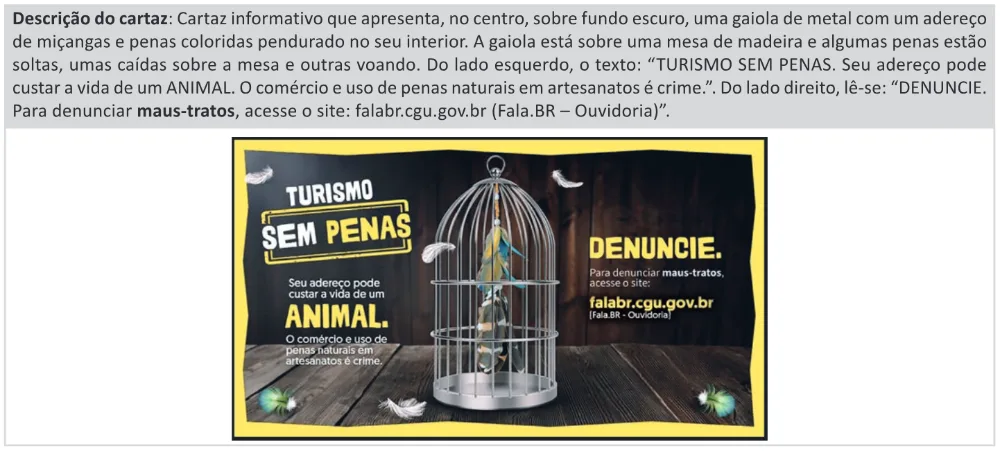 Trecho original com figura, tabela ou fórmula da questão 35 do ENEM 2025 - 1º Dia – Caderno 9 – Laranja (Braile e ledor) – Reaplicação - (Ledor).
