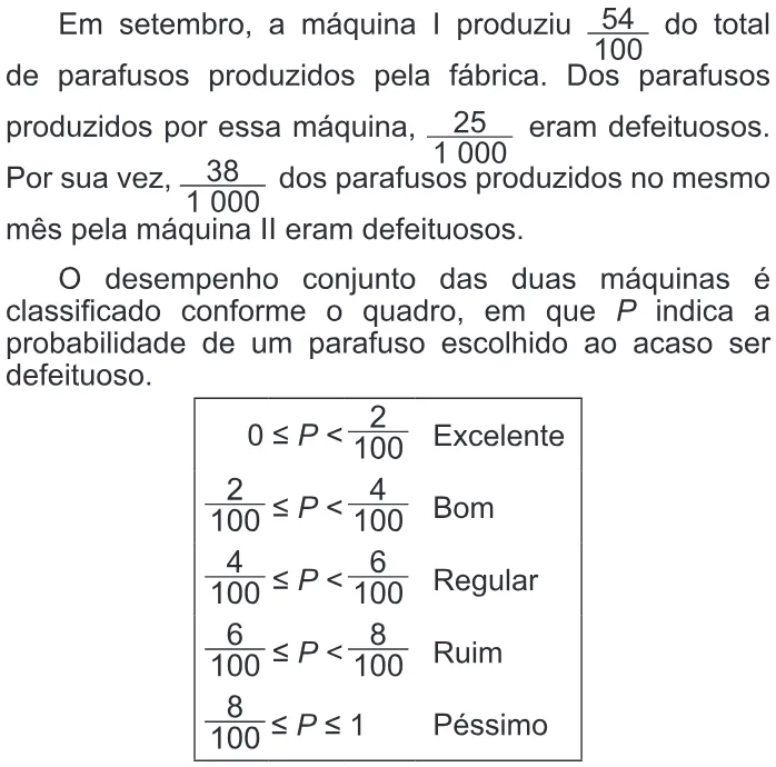 Trecho original com figura, tabela ou fórmula da questão 172 do ENEM 2013 - 2º Dia - Caderno 6 - Cinza – Aplicação regular.