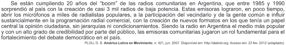 Trecho original com figura, tabela ou fórmula da questão 95 (espanhol) do ENEM 2013 - 2º Dia - Caderno 6 - Cinza – Reaplicação/PPL.