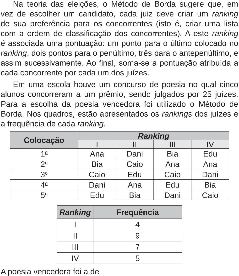 Trecho original com figura, tabela ou fórmula da questão 156 do ENEM 2018 - 2º Dia - Caderno 5 – Amarelo (Superampliada) – Aplicação regular.