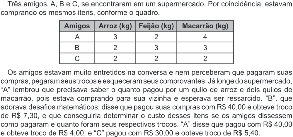 Trecho original com figura, tabela ou fórmula da questão 143 do ENEM 2022 - 2º Dia – Caderno 6 – Cinza (Ampliada) – Reaplicação/PPL.