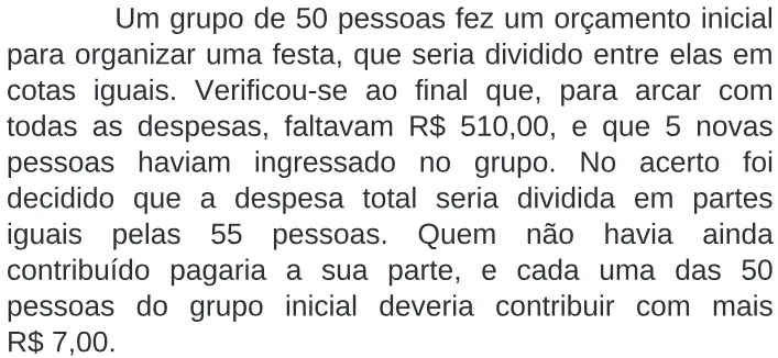 Trecho original com figura, tabela ou fórmula da questão 152 do ENEM 2009 - 2º Dia - Caderno 8 - Rosa.