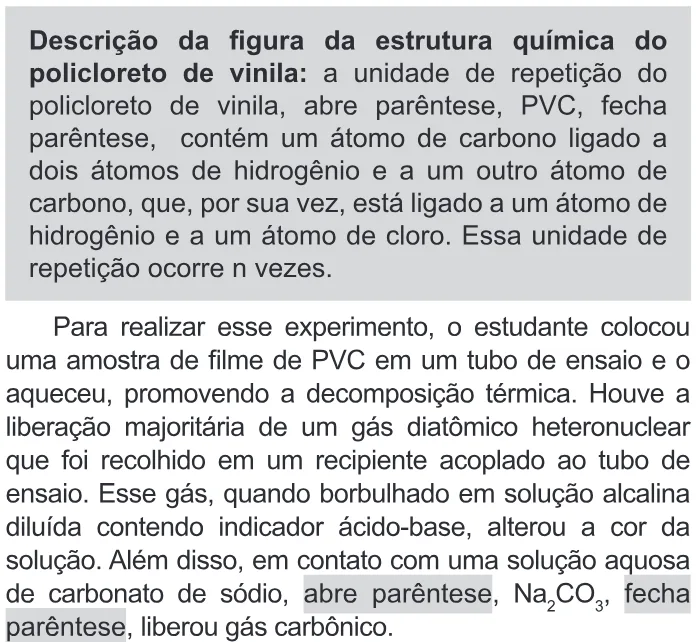 Trecho original com figura, tabela ou fórmula da questão 127 do ENEM 2020 - 2º Dia - Caderno 11 – Laranja (braile e ledor) – Aplicação Regular.